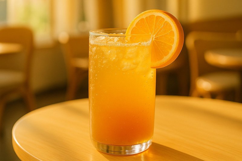 Hojicha Orange Spritz